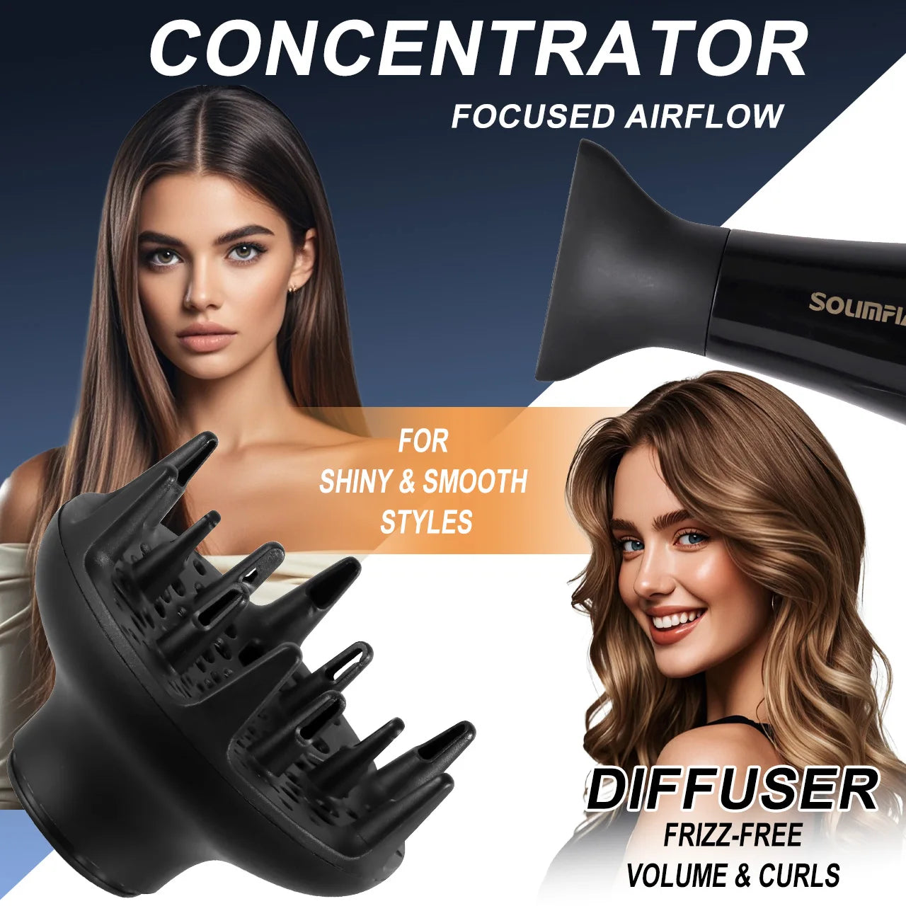 HATTEKER 2000W+ Ionic Hair Dryer – 5-Speed Heat, Salon-Quality at Home