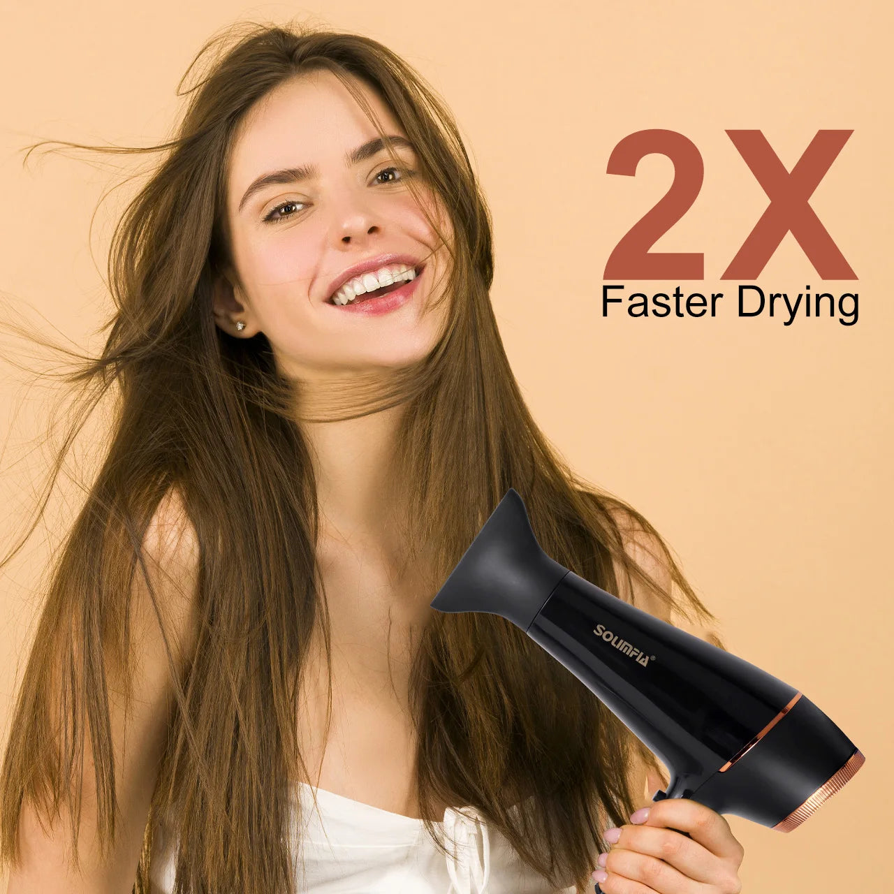 HATTEKER 2000W+ Ionic Hair Dryer – 5-Speed Heat, Salon-Quality at Home