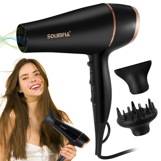 HATTEKER 2000W+ Ionic Hair Dryer – 5-Speed Heat, Salon-Quality at Home